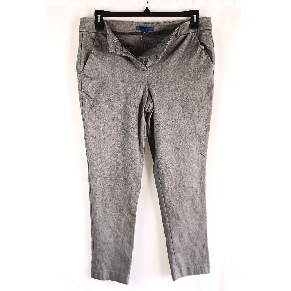 Apt. 9 Slim Leg Super Stretch Ankle Pants Women’s Sz 16 Flat Front Mid Rise